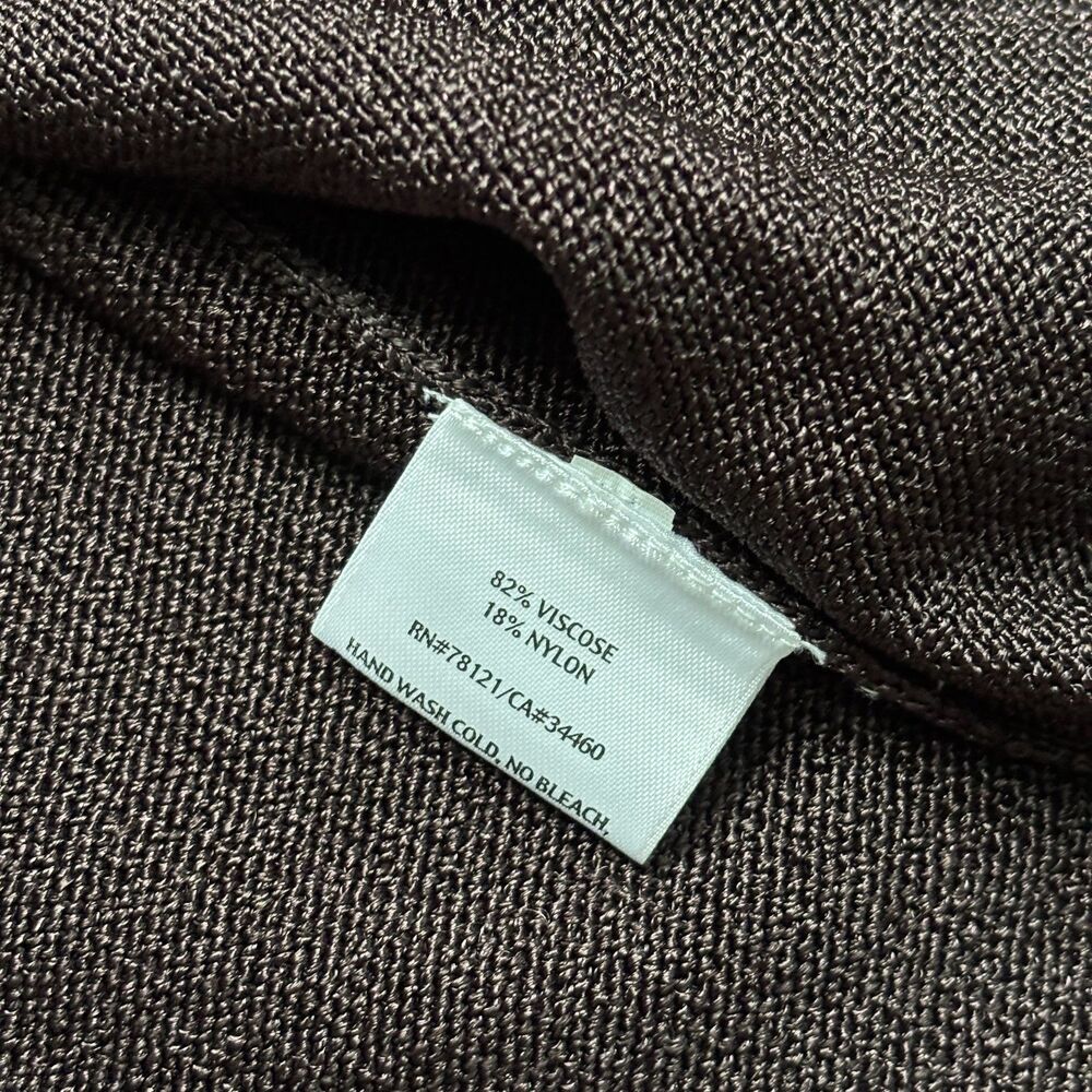 Eileen Fisher Chocolate Brown Cropped Cardigan Women's XL Viscose Minimalist - Picture 4 of 6